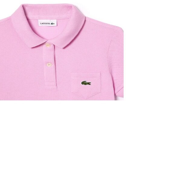 Lacoste Kids' Piqué Polo Dress Pink Size 2 - Picture 3 of 10